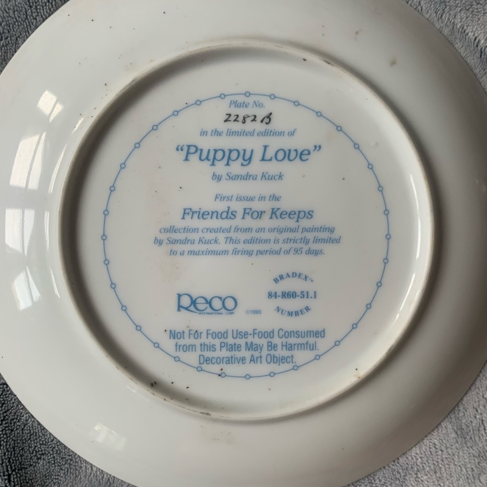 Collectors plate Sandra Kuck limited edition